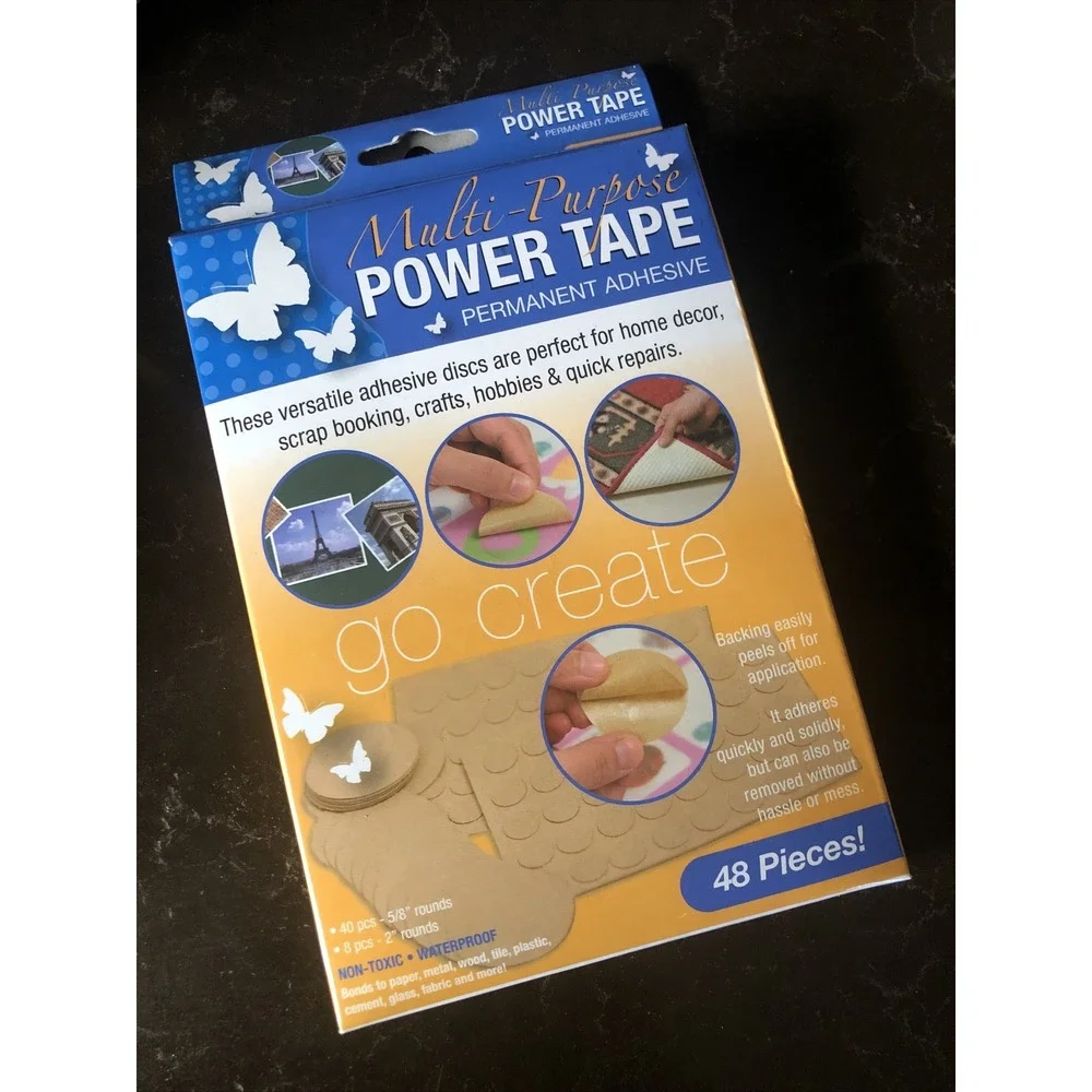 48‎ Pieces Dots Multi-Purpose Power Tape Permanent Adhesive crafts Scrap Booking